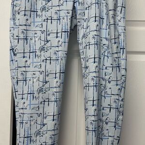 Lilly Pulitzer Blue and White Patterned Women’s Golf Pants